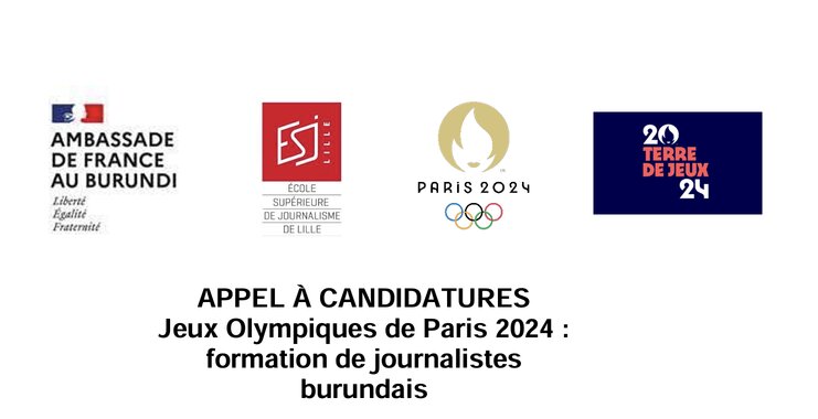  Appel à Candidatures: Jeux Olympiques de Paris 2024 : formation de journalistes burundais.
