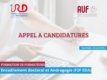  Formation de formateurs Encadrement doctoral et Andragogie (F2F EDA) – Congo